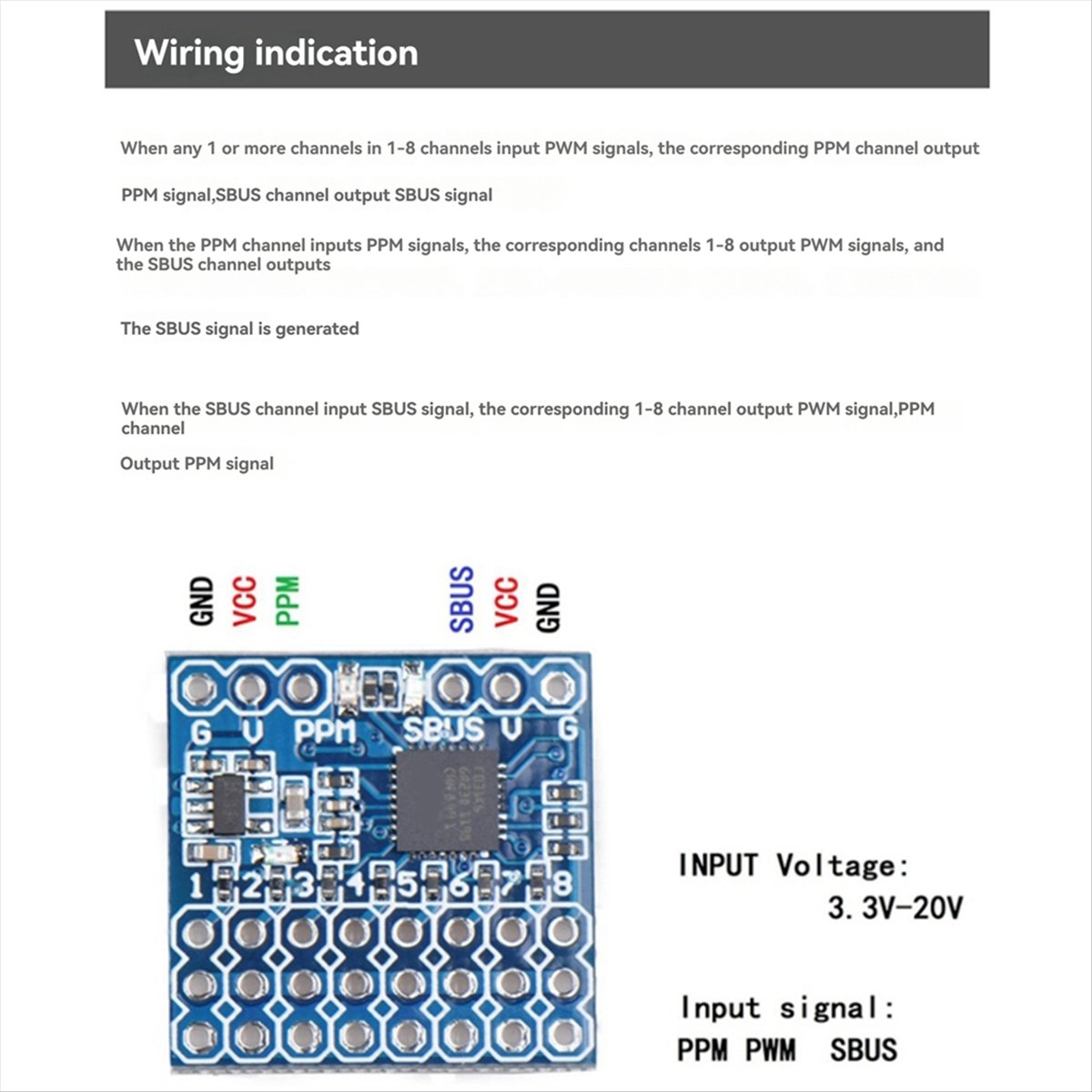 Receiver Sbus 8Ch - Конвертер A99X SPP-SBUS 8CH для сигналов
