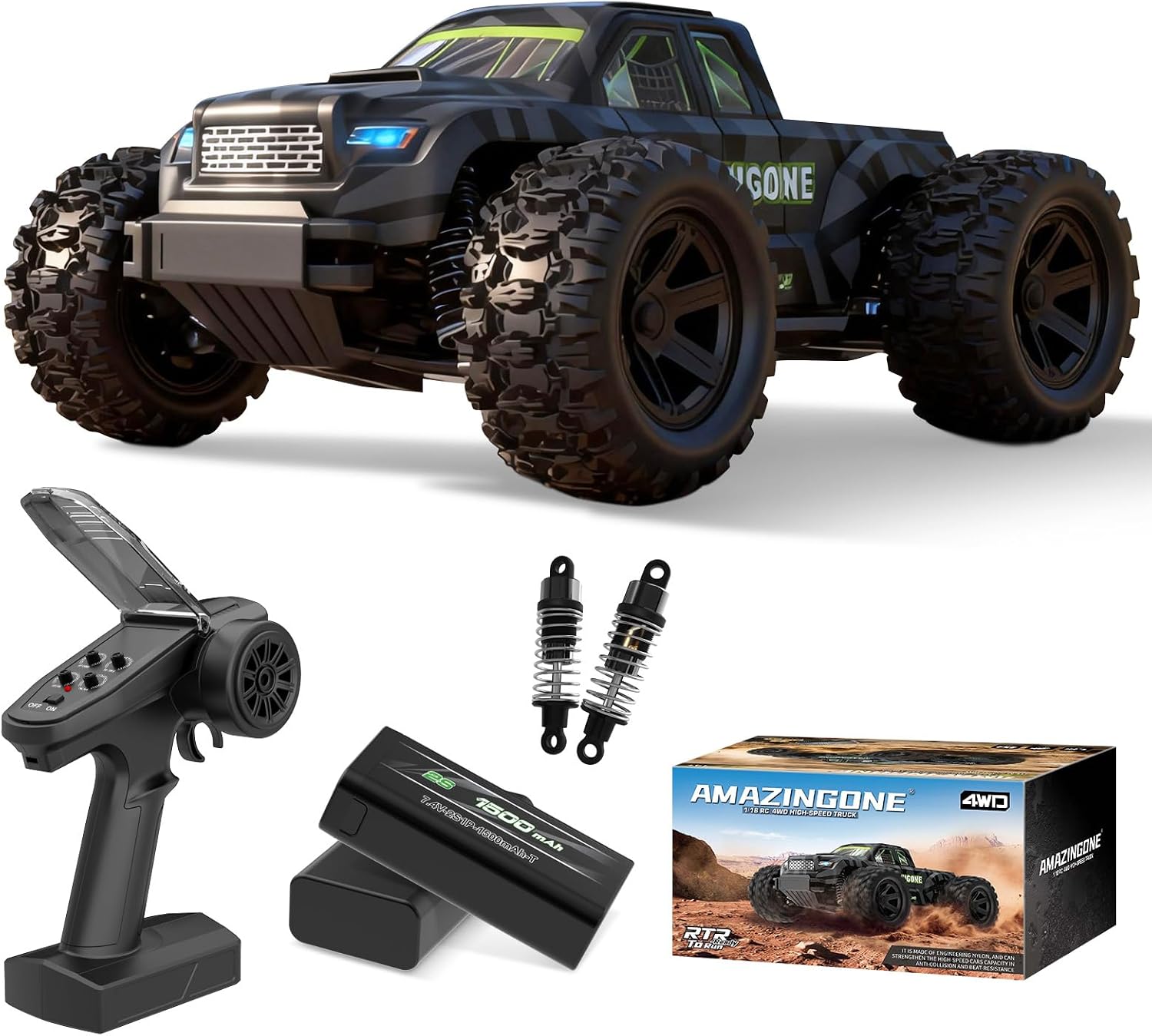 Rc Hobby Grade Monster Truck - Высокоскоростная радиоуправляемая машина JT18W 1/18 масштаба,