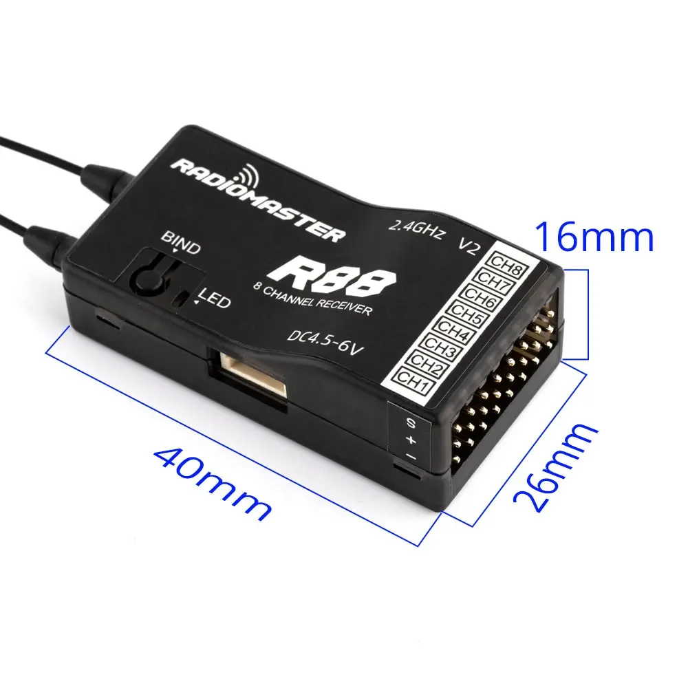 RadioMaster R88 V2.0 8-канальн – обзор и цена Receiver Sbus 8Ch